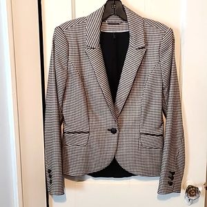 WHBM Single-button Houndstooth Blazer